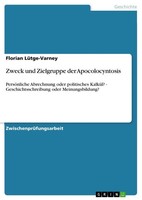 Florian LüTge-Varney | Zweck Und Zielgruppe Der Apocolocyntosis | Taschenbuch