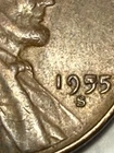1955-S LINCOLN CENT-DIE CHIP MINT ERROR (ADD TO YOUR ERROR SET) PRICED TO SELL🔥