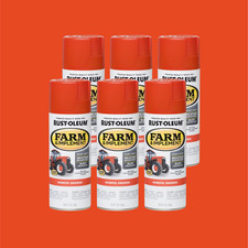 6 Pack Kubota Orange Rust-oleum Specialty Farm Implement Gloss Spray Paint 12