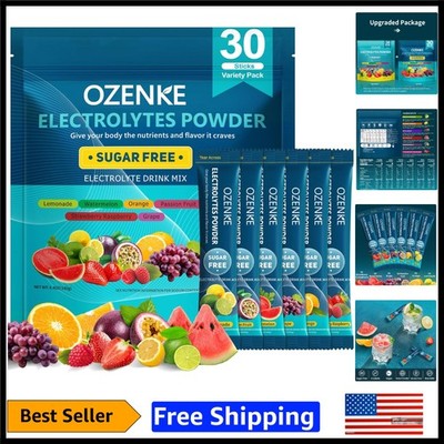 Essential Electrolyte Powder Mix - 30 Sugar-Free Stick Packets,  Friendly