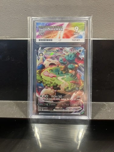 Pokémon TCG Snorlax VMAX Holo Ultra Rare Card 142/202 Ace 9 Mint Condition