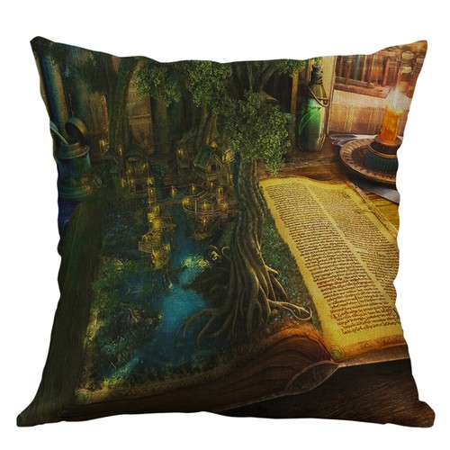 Fantasy Book Girl ReadingThrow Pillow Case Home Decor Sofa Cushion Cover - Picture 14 of 25