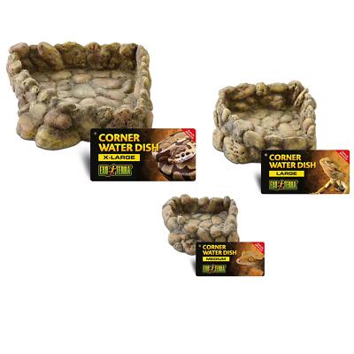 Exo Terra Corner Water Dish Wasserschale platzsparend Kiesel Eck Napf Reptilien