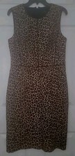 J Crew Women's Size 10 Vegas Leopard Print Sleeveless Sheath Dress