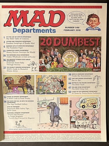Mad Magazine #549 February 2018 The 20 Dumbest People, Events Things 2017 (Trump - 第 2/4 張圖片