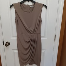 WOMEN'S CALVIN KLEIN TAN SLEEVELESS KNEE LENGTH DRESS SIZE 6