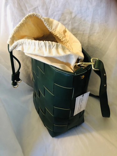 VIOLA CASTELLANI ITALIAN LEATHER SHOULDER/CROSSBODY BAG FOREST GREEN NEW - Picture 5 of 12