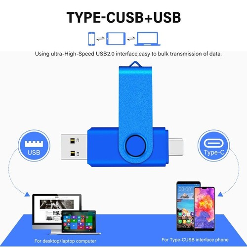 Dual Drive USB Flash Drive 8GB 16GB OTG U Disk Type C Memory Stick - Afbeelding 5 van 12