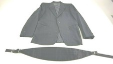 AFTER SIX Mens Formal Black Tuxedo Jacket One-Button Size 39 S with Cummerbund