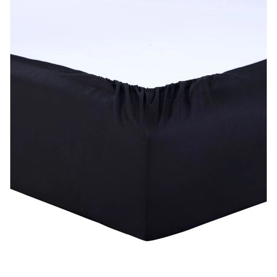 Drap housse 200x200cm 100% coton Différents Coloris - Photo 2/3