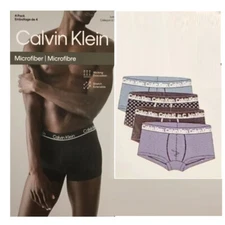 Calvin Klein NP2446O331 4-Pack Microfiber  Low Rise Trunk XL