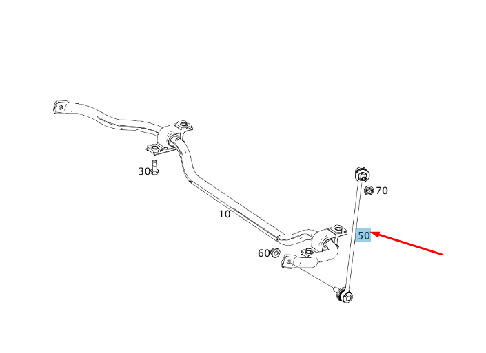 A4473200389 FRONT RIGHT ANTI-ROLL BAR LINK / 2444814 FOR MERCEDES 