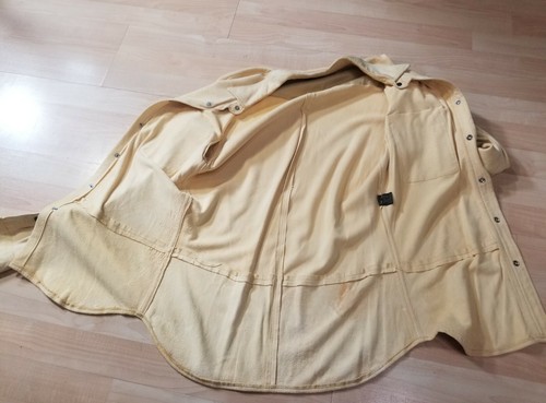 Calvin Klein Vintage Suede Mens Beige Brown Shirt Size Medium Rare! - Picture 9 of 19