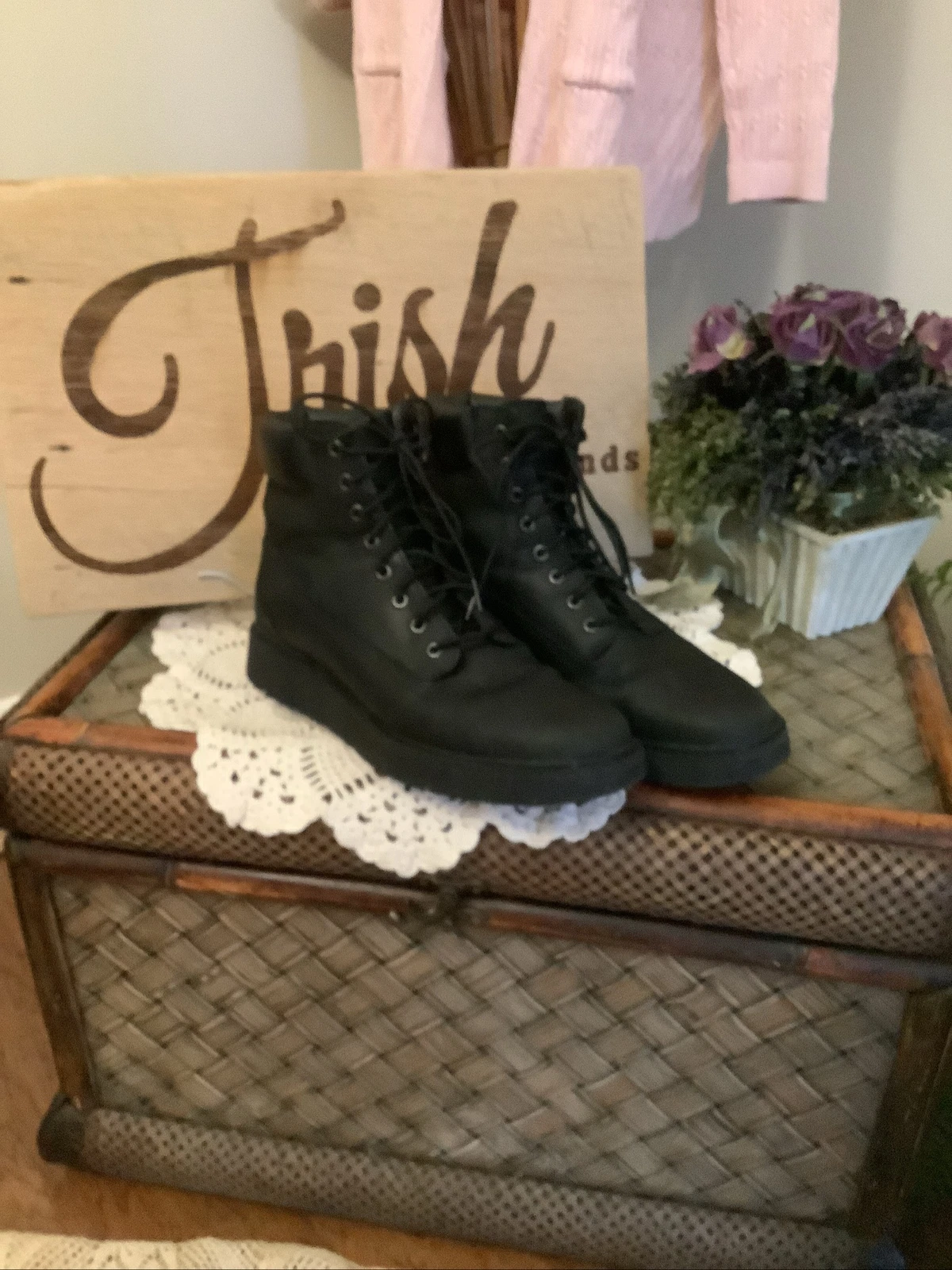 Stivaletti Timberland donna taglia 8 neri in pelle comodi