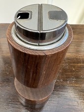 SAROME JAPAN TABLE LIGHTER WOOD AND CHROME DANISH MODERN