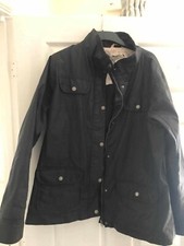 Womens Ladies Regatta Barbour Style Grey Wax Jacket Coat Size 18