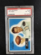 1955 Bowman #120 Jim Finks PSA 6 EX-MT Pittsburgh Steelers