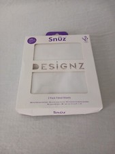 BRAND NEW SEALED Snuz Crib Fitted Sheets 2 Pack White Fits Snuzpod Bedside Cribs