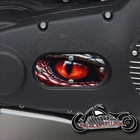 HARLEY DAVIDSON 1986-2006 DYNA SOFTAIL OVAL INSPECTION COVER - Red Dragon Eye