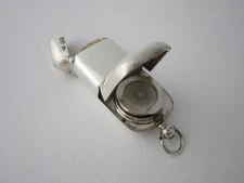 Heavy Antique Sterling Silver Combination Sovereign/Vesta Case -1900 by J.Walton
