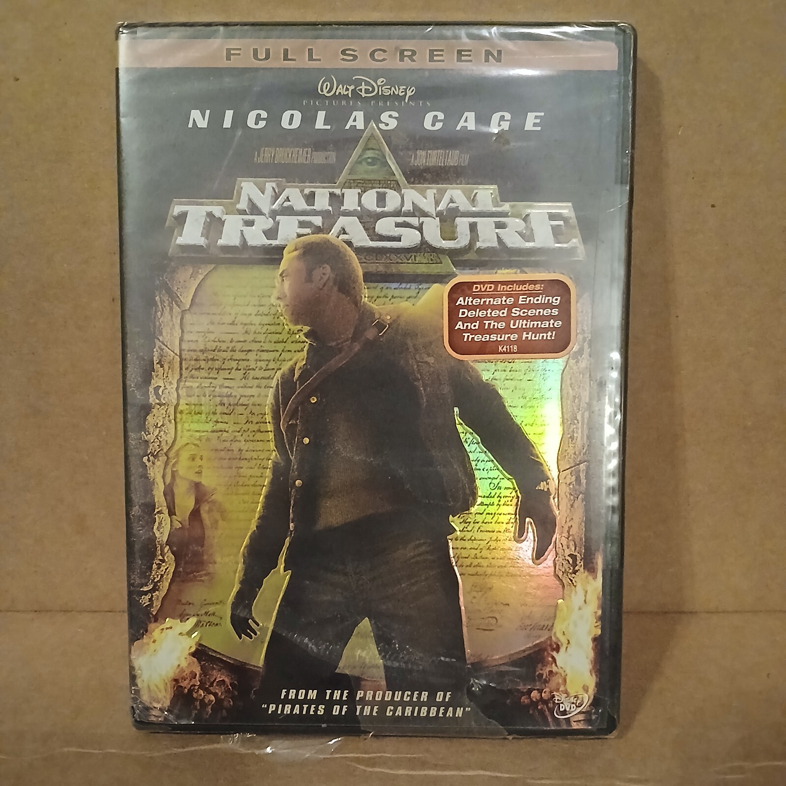 National Treasure Movie Extra NICOLAS CAGE  Walt Disney Full Screen DVD Sealed