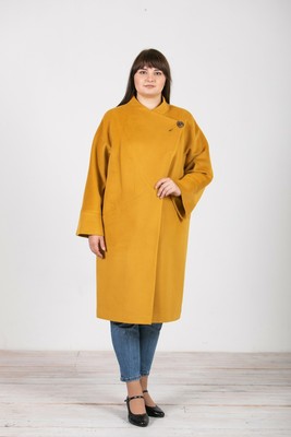 plus size mustard coat