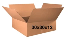 30" x 30" x 12"  CARDBOARD BOX - 200 lb -  SINGLE BOX