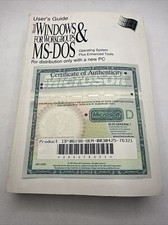 Microsoft Windows for Workgroups  MS-DOS User's Guide Book Manual Only with COA
