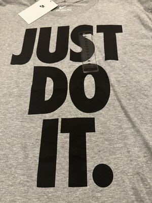 Nike Mens Big Just Do It Training T-shirt XL Gray DX1987 063 NEW