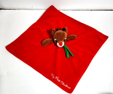 Rudolph the Red Nosed Reindeer Security Blanket My First Christmas Rattle Plush