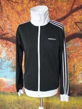 adidas Firebird black white full zip Tracksuit Jacket. UK men's size Small