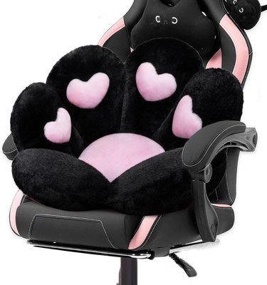 Cat Paw Cushion Kawaii Office Desk Chair Cushion Comfy Plush Cat Paw Shape Gamin