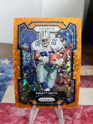 Emmitt Smith #74 2023 Panini Prizm #74 Orange DISCO Dallas Cowboys