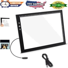 A4 Portable LED Trace Light Pad - 3 Button Brightness Adjustment & USB Power