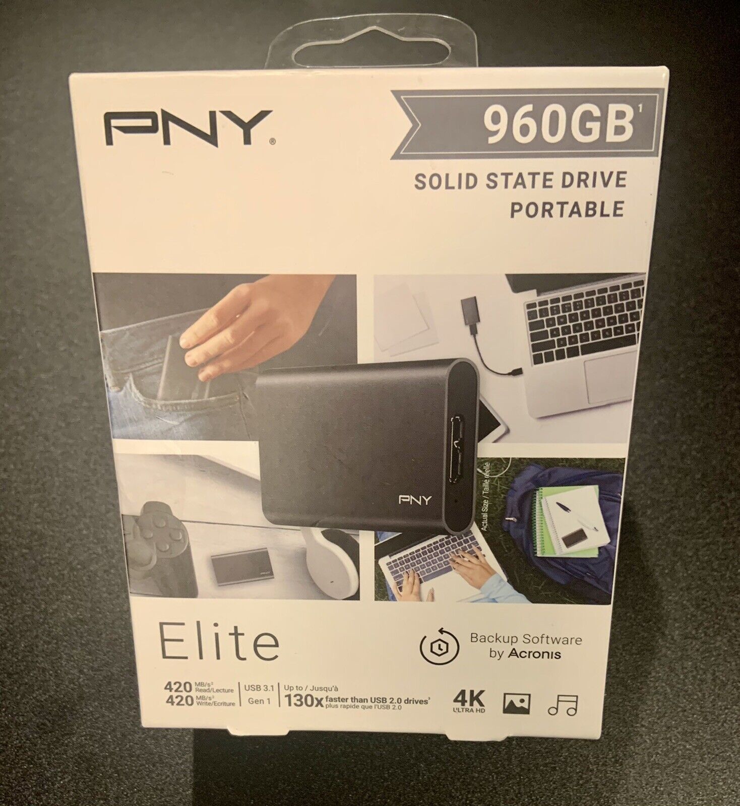 PNY Elite 960 GB External 1.4 inch (PSD1CS1050960RB) Solid State Drive