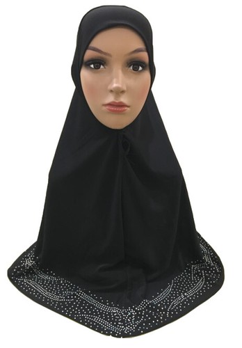 Muslim Women One Piece Amira Long Headscarf Pull On Ready Full Cover Wrap Hijab - Picture 8 of 61