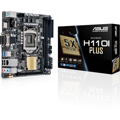 ASUS H110I-Plus Mainboard Sockel 1151 Intel H110 DDR4 7.1 Sound USB 3.0 Mini-ITX