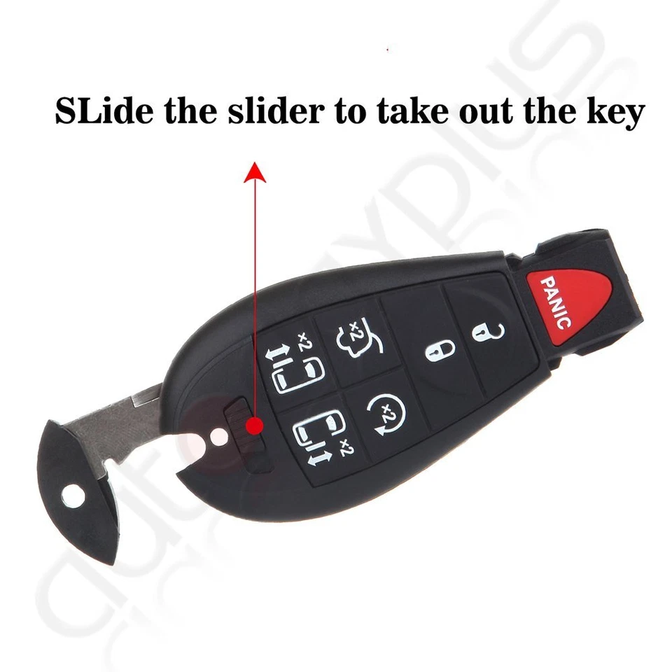 2 Llavero de coche remoto para Chrysler Town & Country 2008 2009 2010 2011 2012-2016 Foto 3 de 4