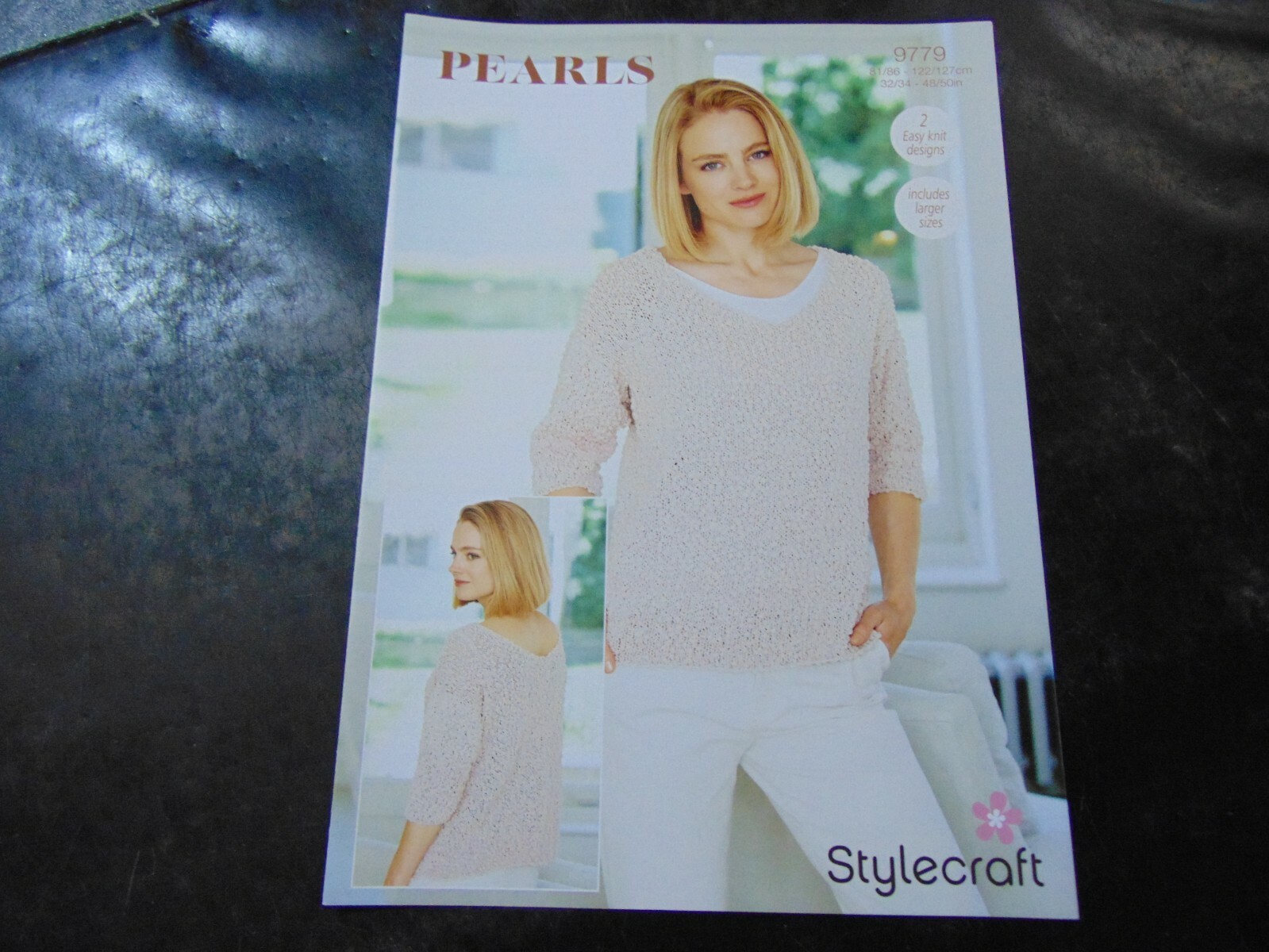 Stylecraft Pearls Knitting Pattern 9779 (2 Easy Knit Designs) Sweaters
