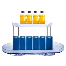 360° Rotatable 2 Tier Organizer Rack for Kitchen Cabinets &Countertop