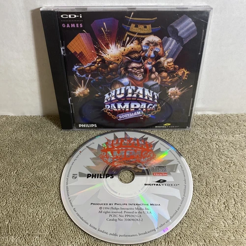 Mutant Rampage: Bodyslam (Philips CD-i, 1994) Fighting Retro Action Game RARE