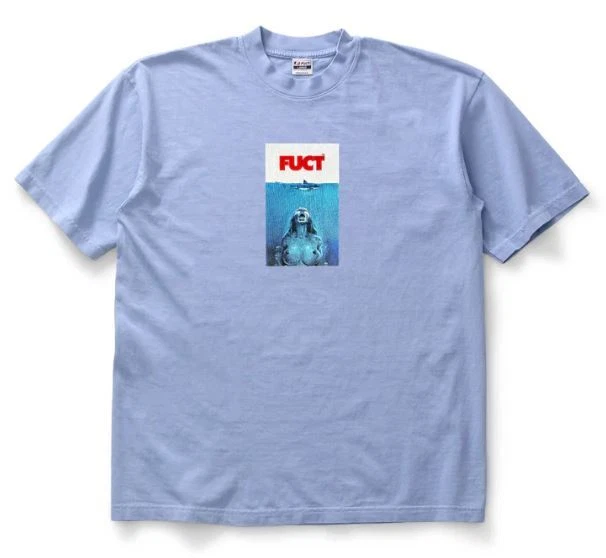fuct Made in USA JAWS Jan 1994 Baby BLEU T shirt mâchoire quinte SSDD Supreme