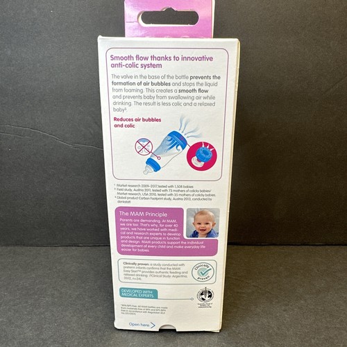 MAM Easy Start Anti-Colic Bottle, 9 oz 1-Count Baby Essentials, Medium Flow NEW - Picture 3 of 6