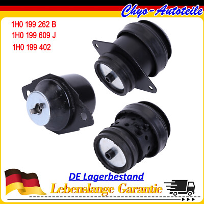 3 Stk Motorhalter Motorlager für VW Golf 3 Polo 3 Passat B3/B4 SEAT Ibiza 2 Neu