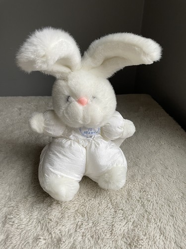 Vtg Rare Chosun Heart to Heart Plush 10" BUNNY RABBIT Nylon Faux Fur PLUSH ONLY - Picture 1 of 4