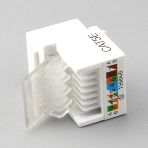 10Pcs RJ45 CAT5e Ethernet Network Keystone JackClip Module Wall Plug Connec_bf - Afbeelding 5 van 8
