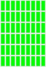 Neon Green Rectangle Label in Various Sizes 1" x 3/8" - 4" x 2" 15 Sheets