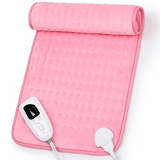 Heating Pad, Electric Heating Pad, Heating Pad for Back Pink, 24 in x12 in 