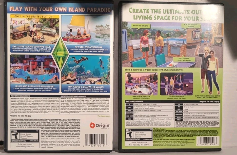 The Sims 3 Lot 5x PC Mac Expansions Fast Ln, Gen, Island ,Town, Outdoor, Stuff - Image 4 of 4