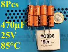 10X 470uf 25V 85°C 8838(M) 509 D Electrolytic Capacitor Elko PANASONIC GENUINE